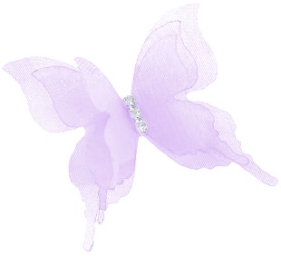 Декоративные бабочки Воздушные, трехслойные, из шифона, Сиреневый, 4,5*5 см, 10 шт.